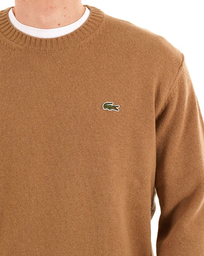 Lacoste Knitted Wool Jumper Biscuit