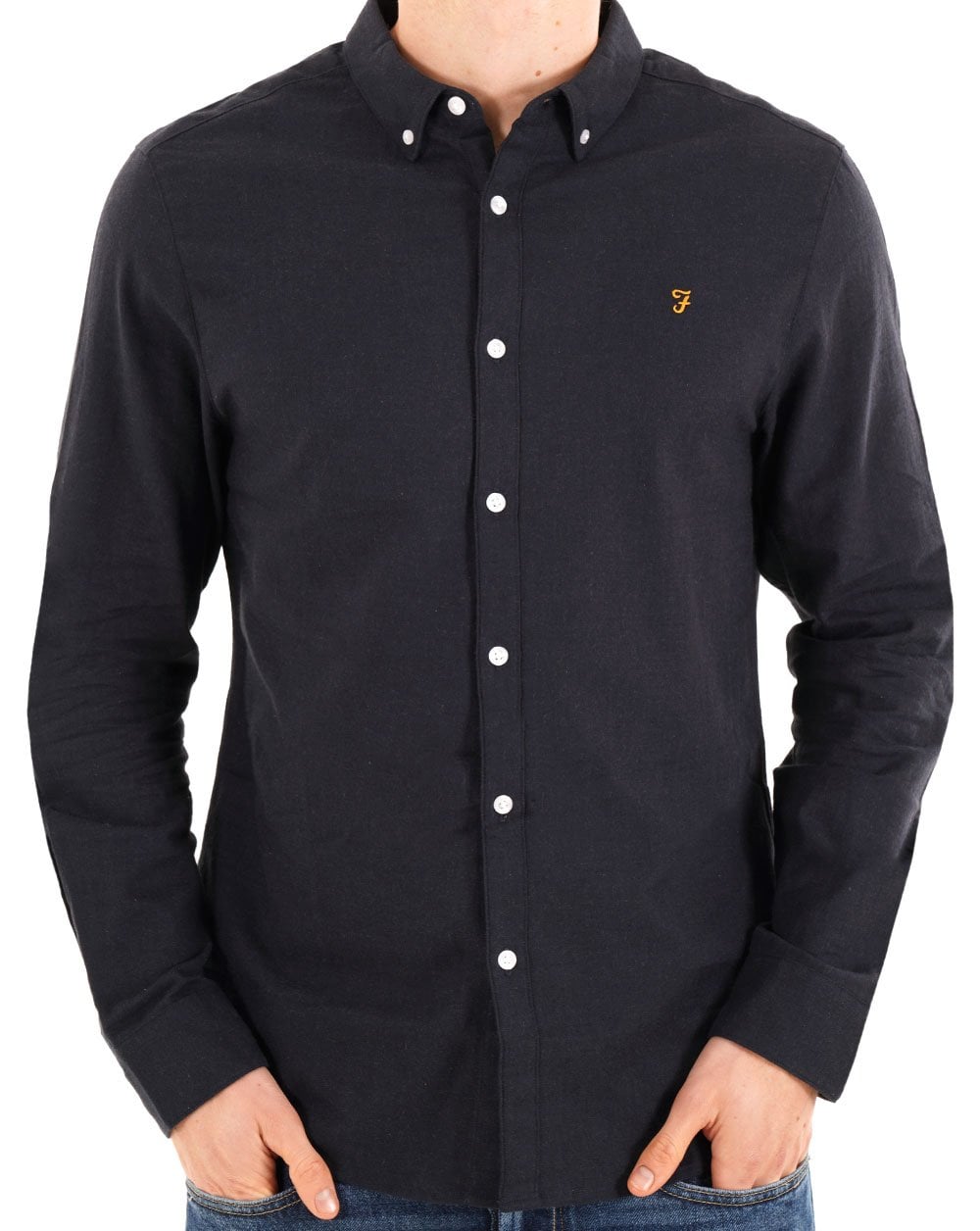 Farah Milners Shirt True Navy Marl