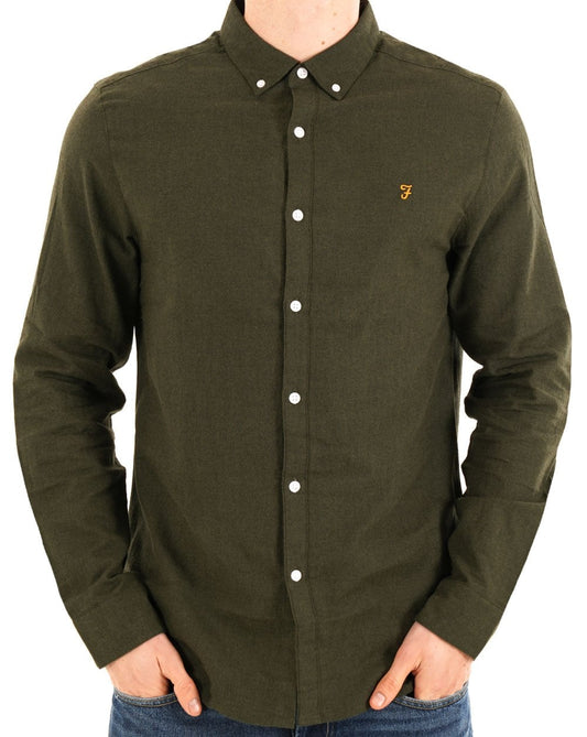 Farah Milners Shirt Evergreen Marl