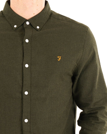 Farah Milners Shirt Evergreen Marl