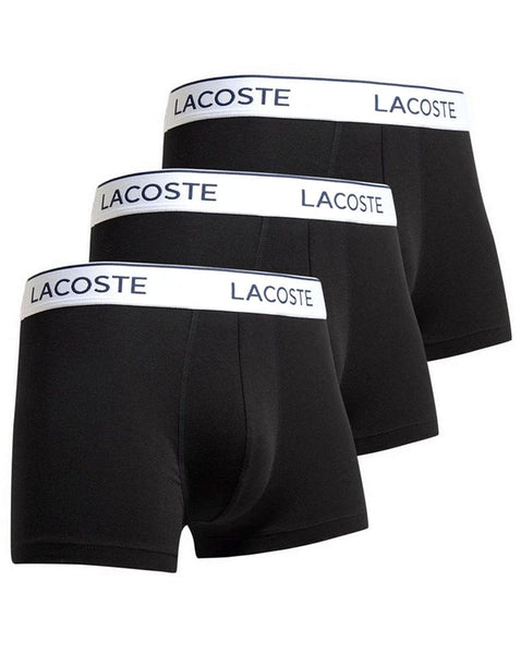 Lacoste Triple Pack Boxer Trunks Black