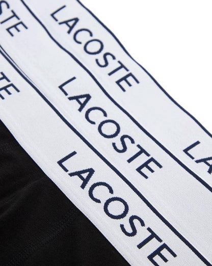 Lacoste Triple Pack Boxer Trunks Black