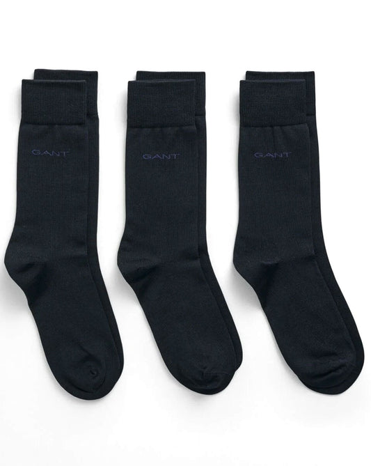 Gant 3 Pack Soft Cotton Socks Navy Blue