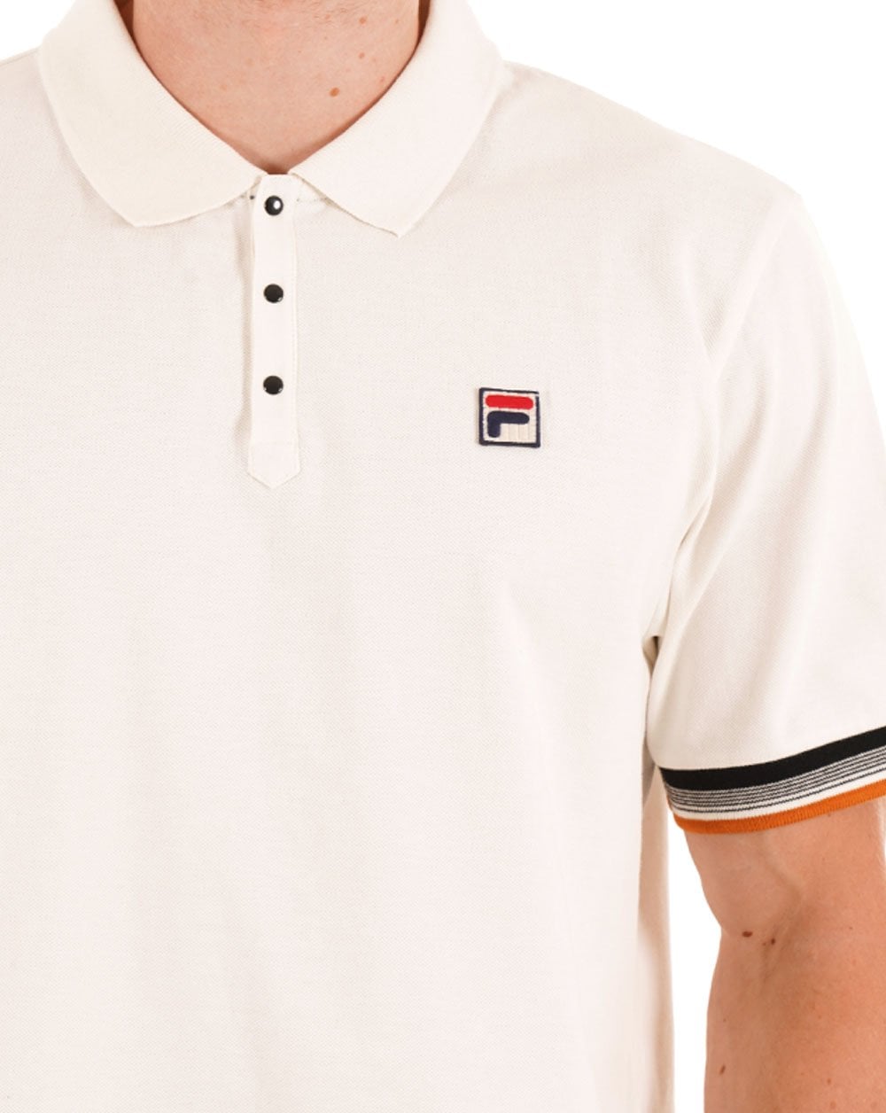 Fila Vintage Zev Polo Shirt Gardenia