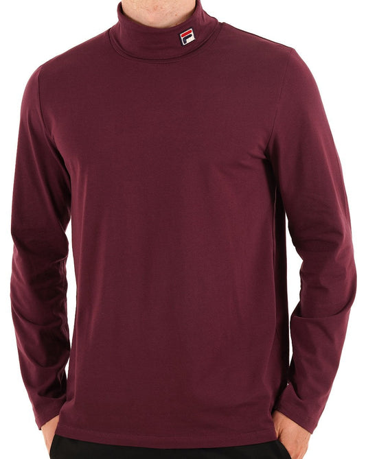 Fila Vintage Roll Neck Dark Claret