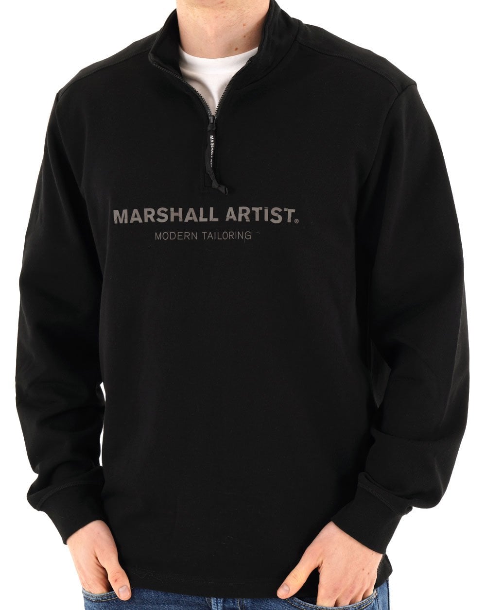 Marshall Artist Microsphere 1/4 Zip Sweat Black