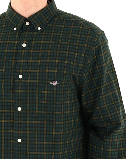 Gant Poplin Check Shirt Tartan Green