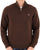 Gant Classic Cotton Half Zip Jumper Brown Melange