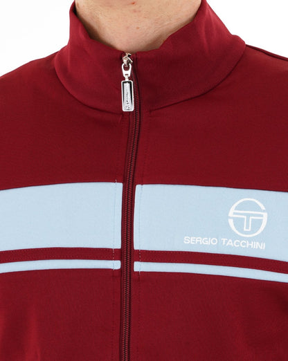 Sergio Tacchini Masters Track Top Claret/Sky Blue