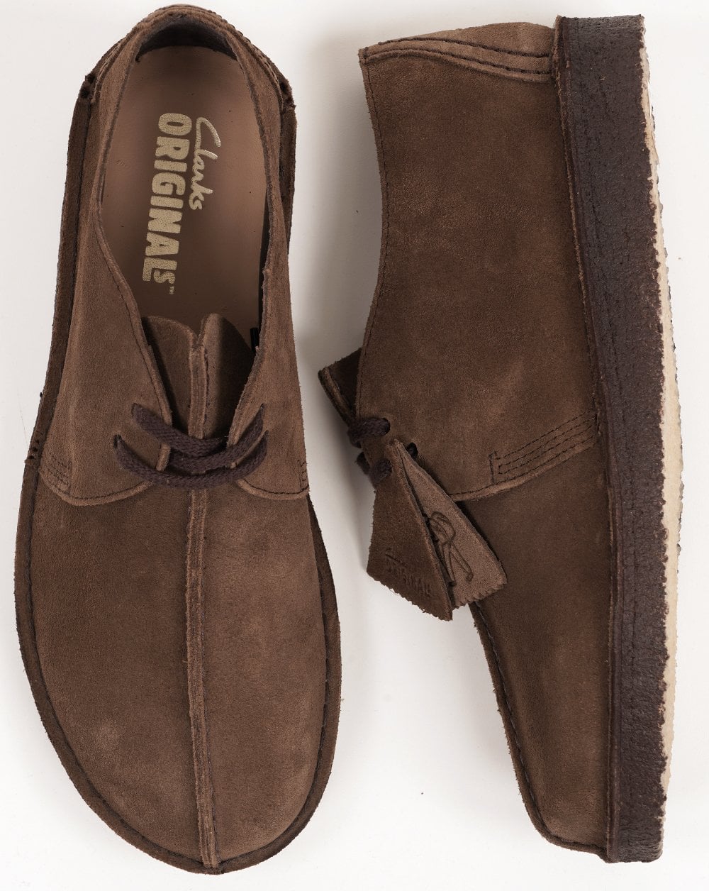 Clarks Originals Desert Trek Shoes Brown Suede