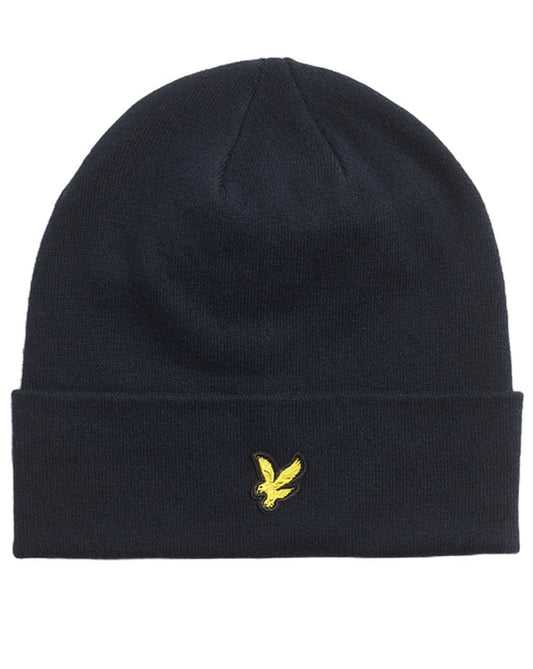 Lyle & Scott Cotton Merino Beanie Dark Navy