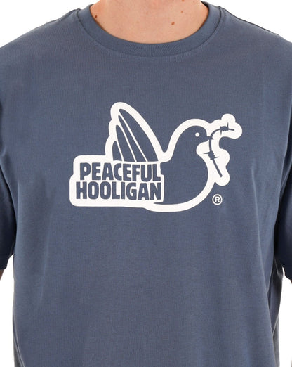 Peaceful Hooligan Outline T Shirt Copen Blue