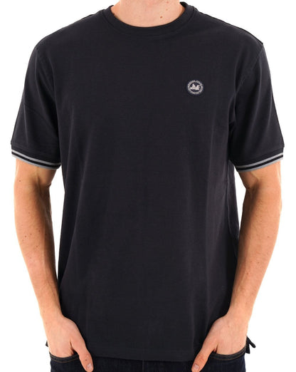 Peaceful Hooligan Rathbone Pique T Shirt Navy