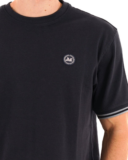 Peaceful Hooligan Rathbone Pique T Shirt Navy