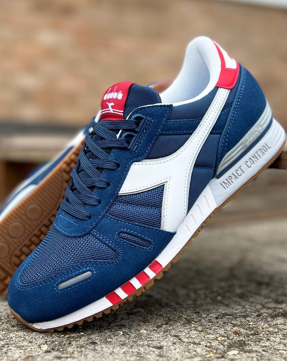 Diadora Titan Trainers True Navy White Red
