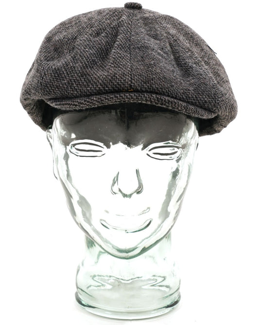 80S Casual Classics Heritage Traditions Tweed Newsboy Cap Salt & Pepper