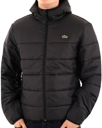 Lacoste Water Repellent Quilted Puffer Jacket Black