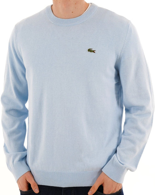 Lacoste Cotton Blend Crew Knit Sky Blue