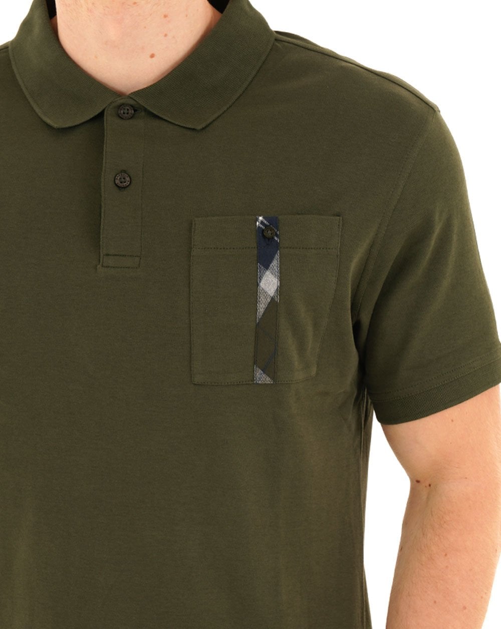 Barbour Thornaby Tailored Polo Shirt Mid Olive