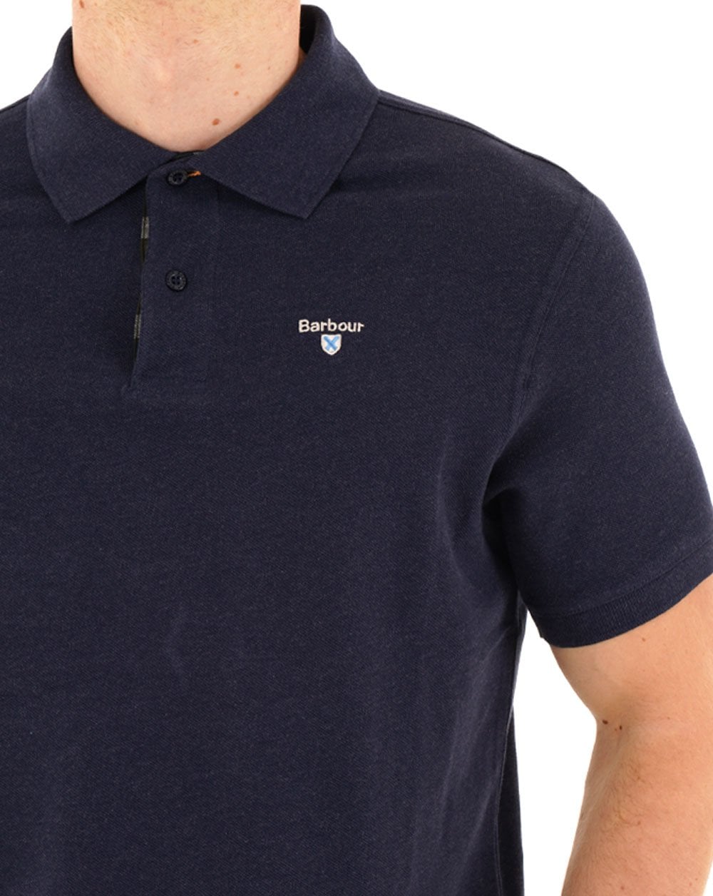 Barbour Tartan Pique Polo Inky Marl