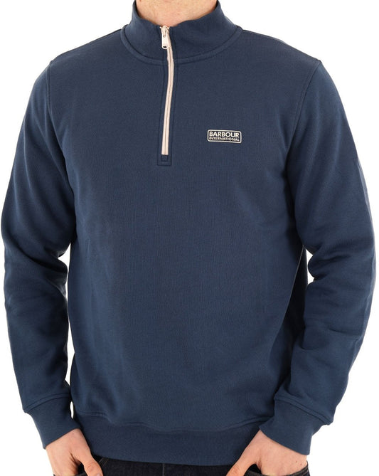 Barbour International Clipper Funnel Neck Sweat Insignia Blue
