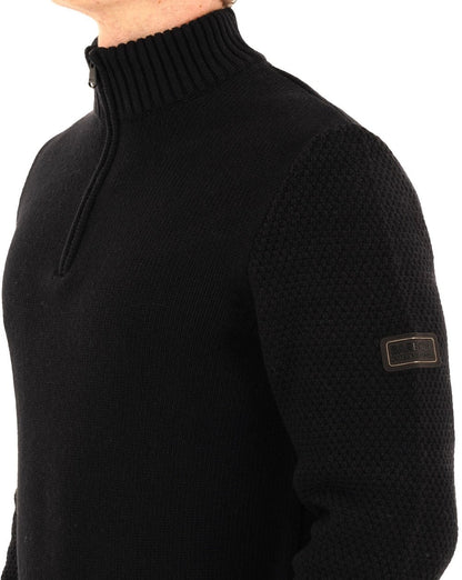 Barbour International Enfield 1/4 Zip Jumper Black