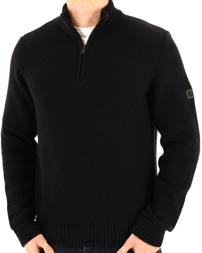 Barbour International Enfield 1/4 Zip Jumper Black