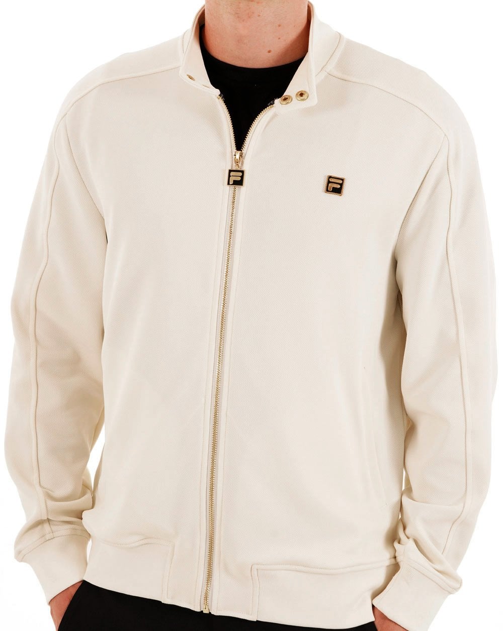 Fila Gold Biker Track Top Off White