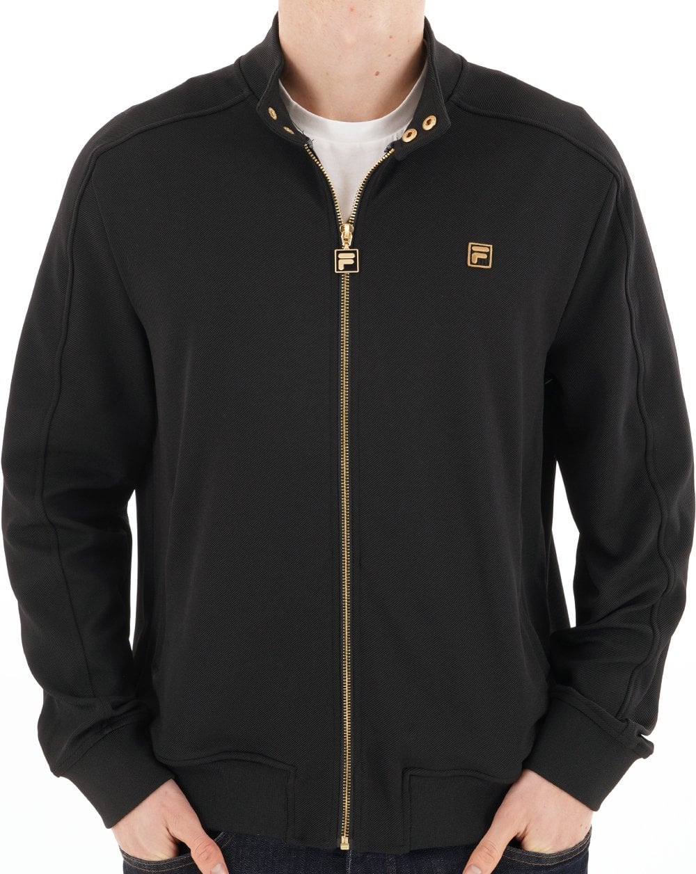 Fila Gold Biker Track Top Black