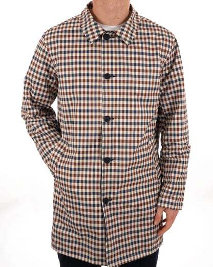 Aquascutum Classic Trench Navy Check Reversible