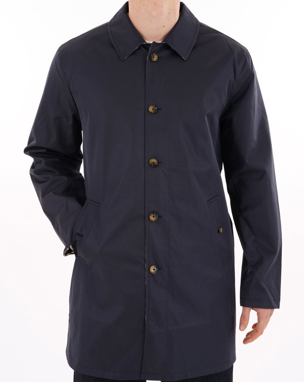 Aquascutum Classic Trench Navy Check Reversible