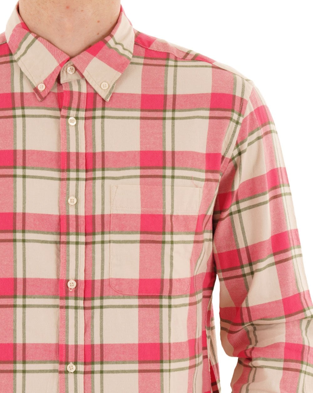 Benetton Flannel Check Shirt Sand
