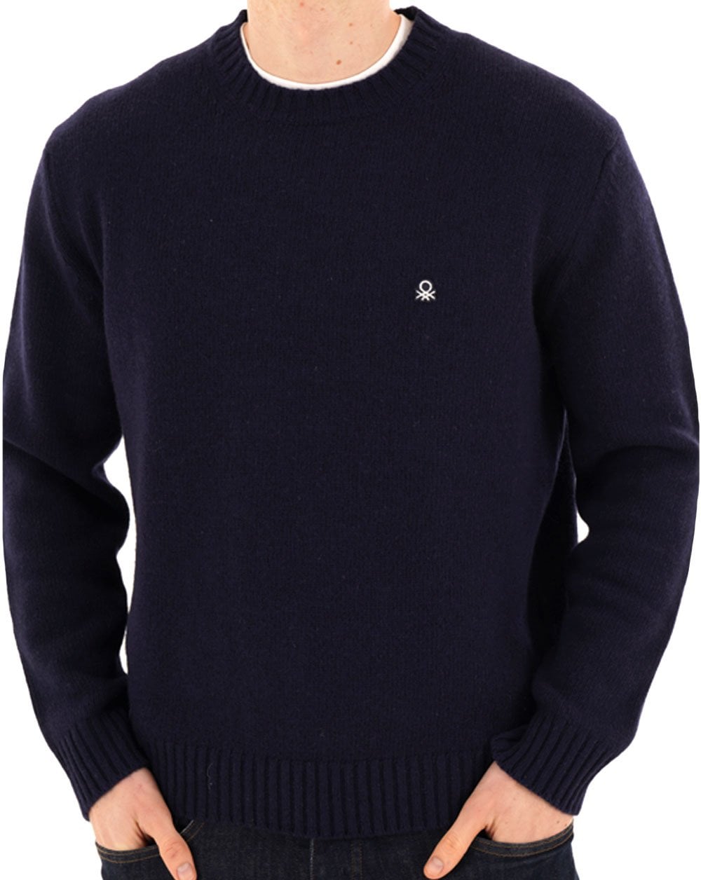 Benetton Wool Blend Jumper Navy
