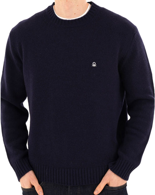 Benetton Wool Blend Jumper Navy