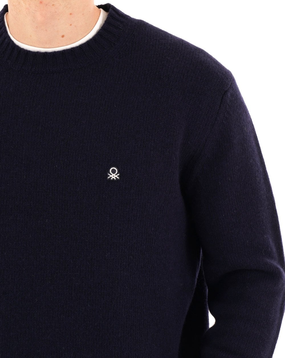 Benetton Wool Blend Jumper Navy