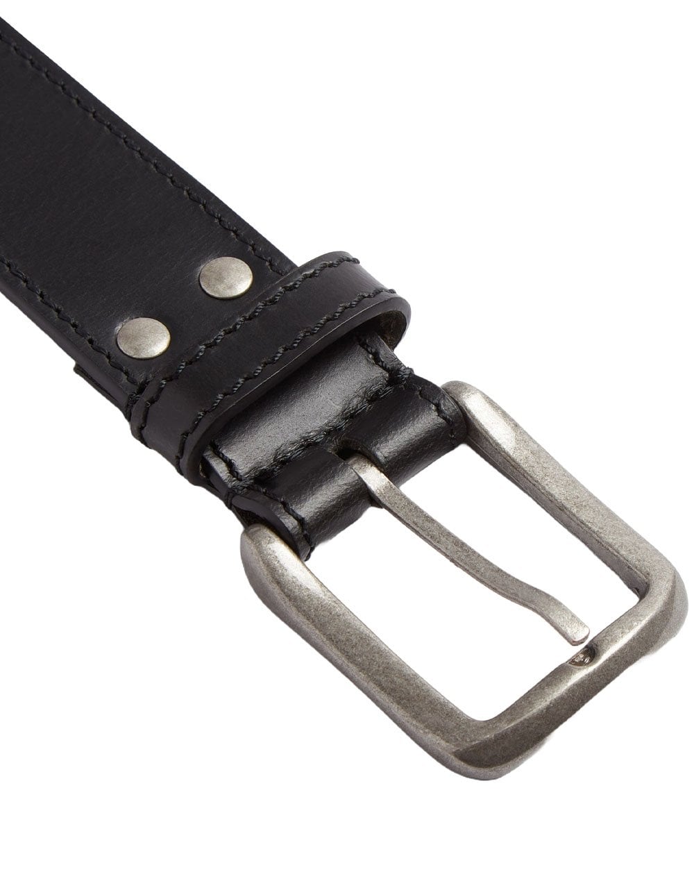 80s Casual Classics Henry Leather Belt Black