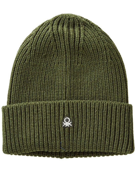 Benetton Wool Blend Beanie Green