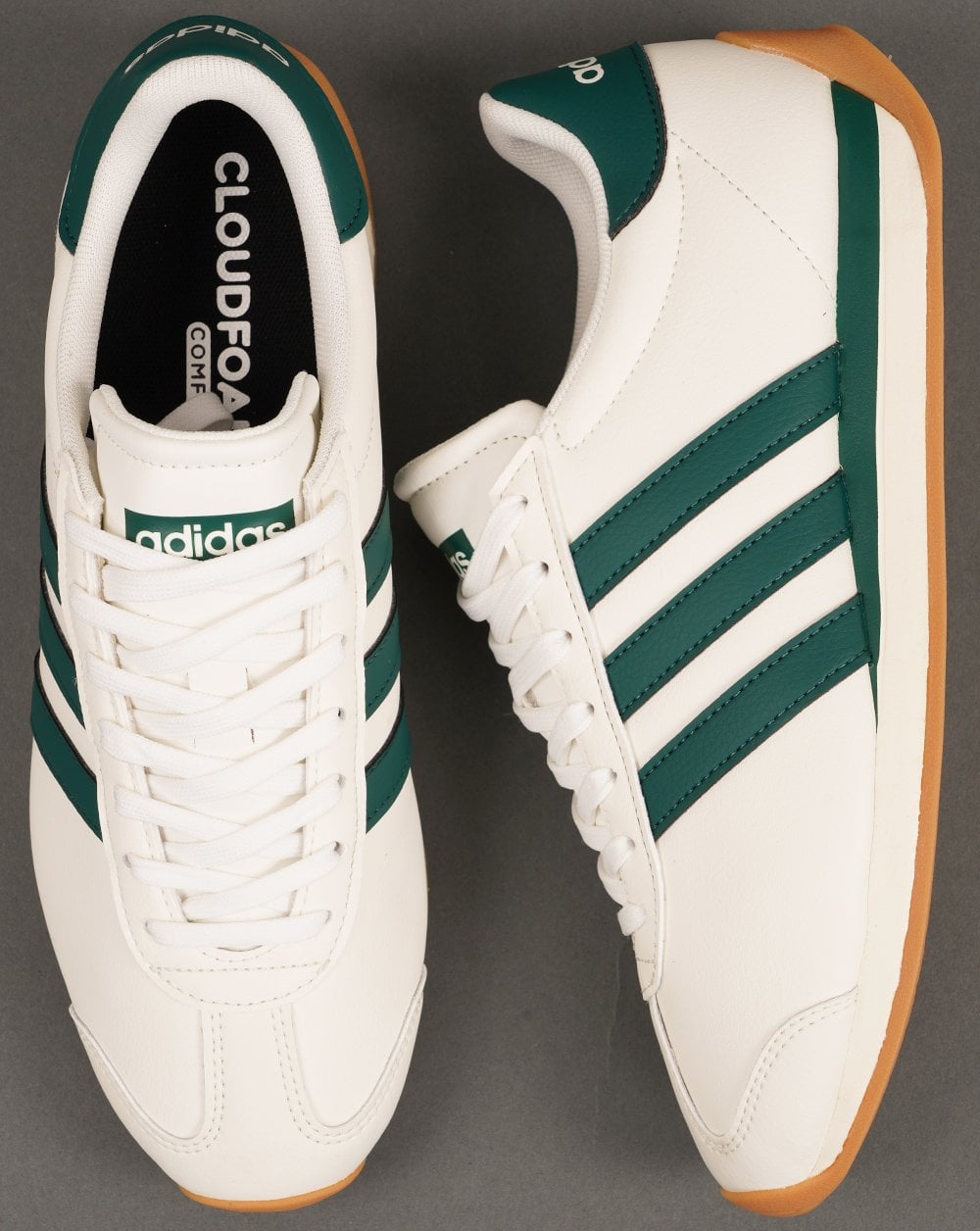 Adidas Runvista Trainers Off White / Green
