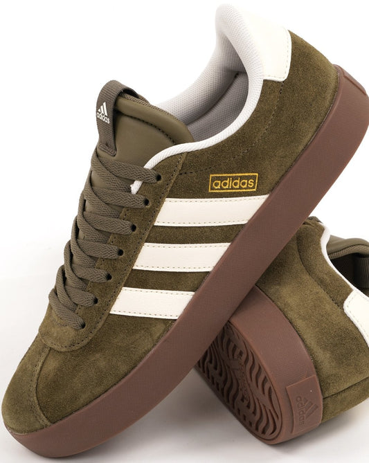Adidas VL Court 3.0 Trainers Olive/Off White/Gum