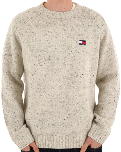 Tommy Jeans Badge Jumper Ancient White