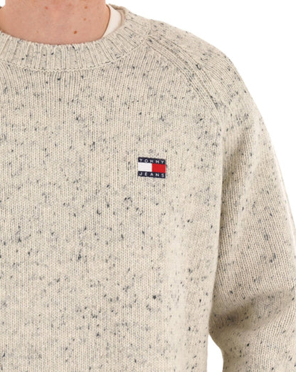 Tommy Jeans Badge Jumper Ancient White