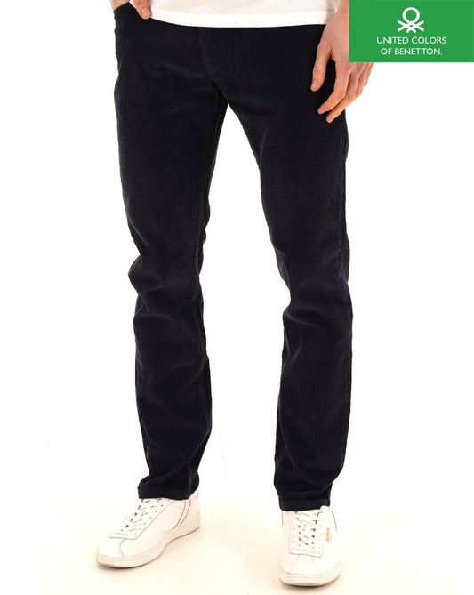Benetton Corduroy Trousers Navy