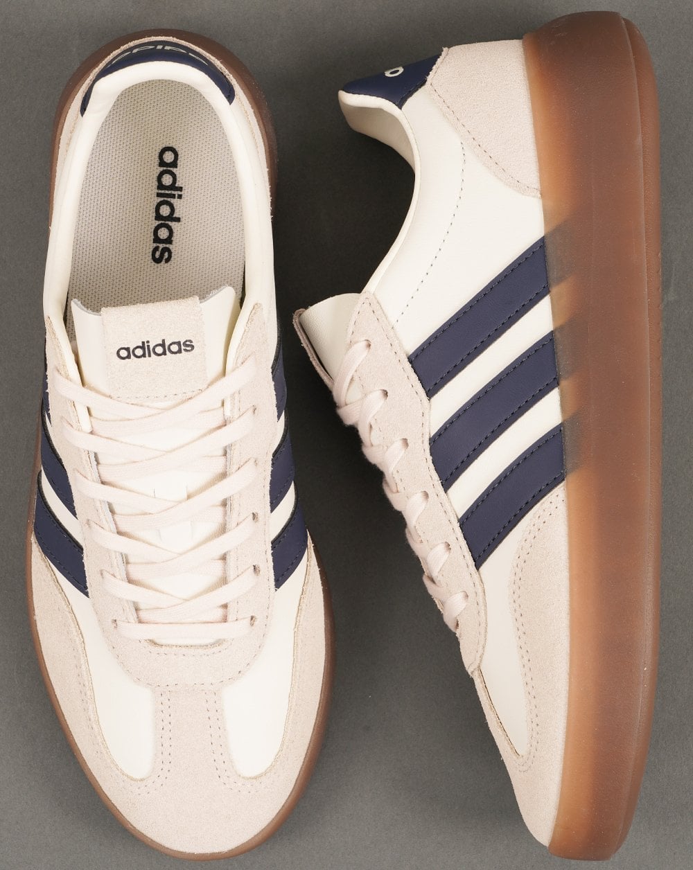 Adidas Barreda Lux Trainers Off White Navy Leather