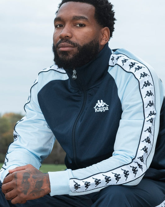 Kappa Uriah Track Top Navy/Sky Blue
