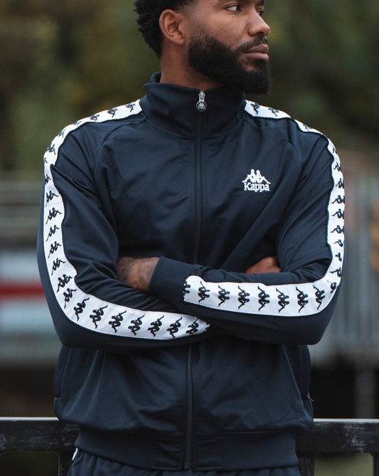 Kappa Lyman Track Top Navy Blue/White