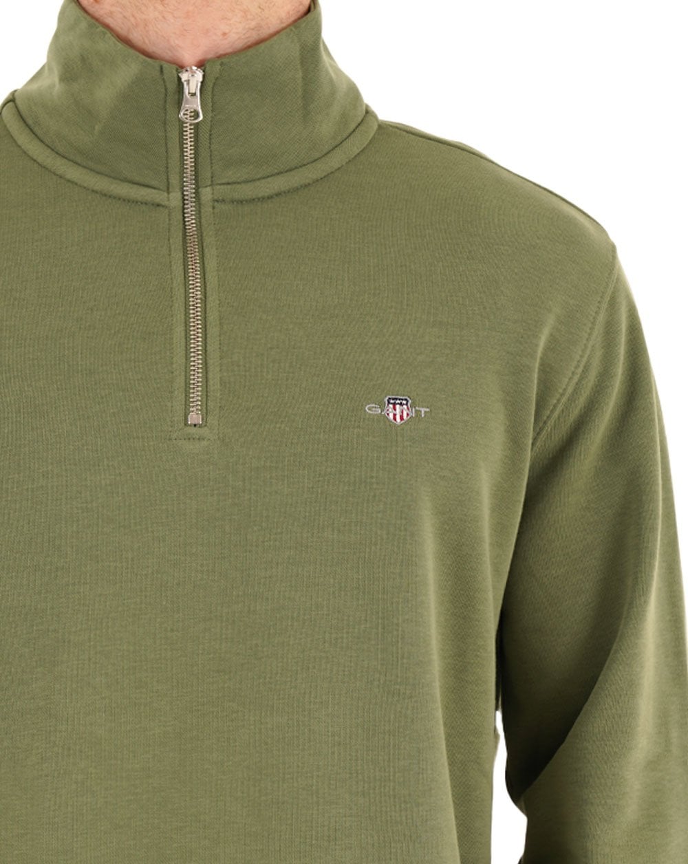 Gant Shield Half Zip Sweat Light Green