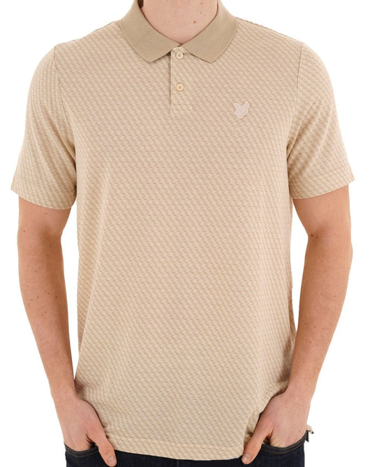 Lyle & Scott Jacquard Polo Shirt Natural