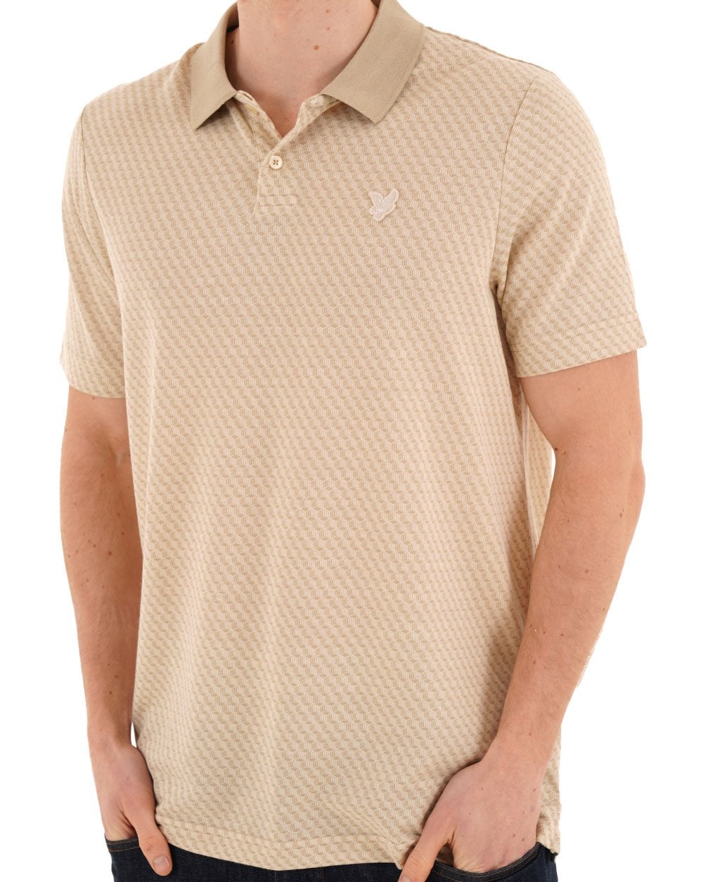 Lyle & Scott Jacquard Polo Shirt Natural