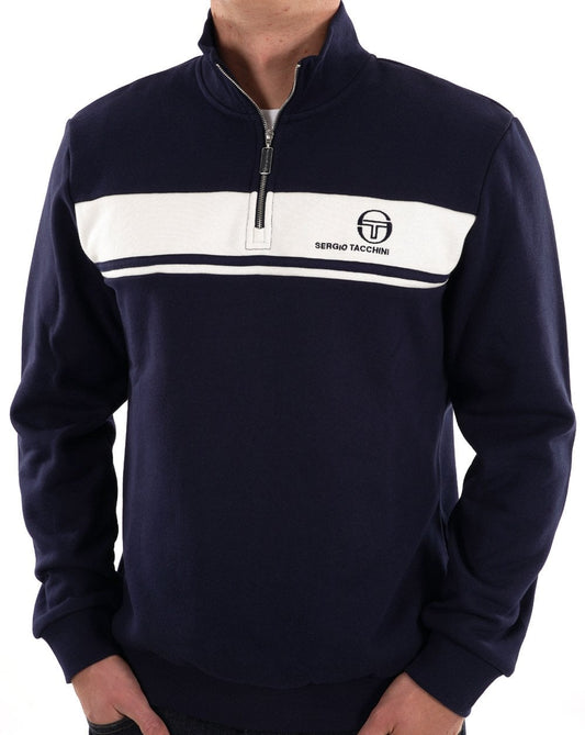 Sergio Tacchini Masters 1/4 Zip Sweat Navy Blue