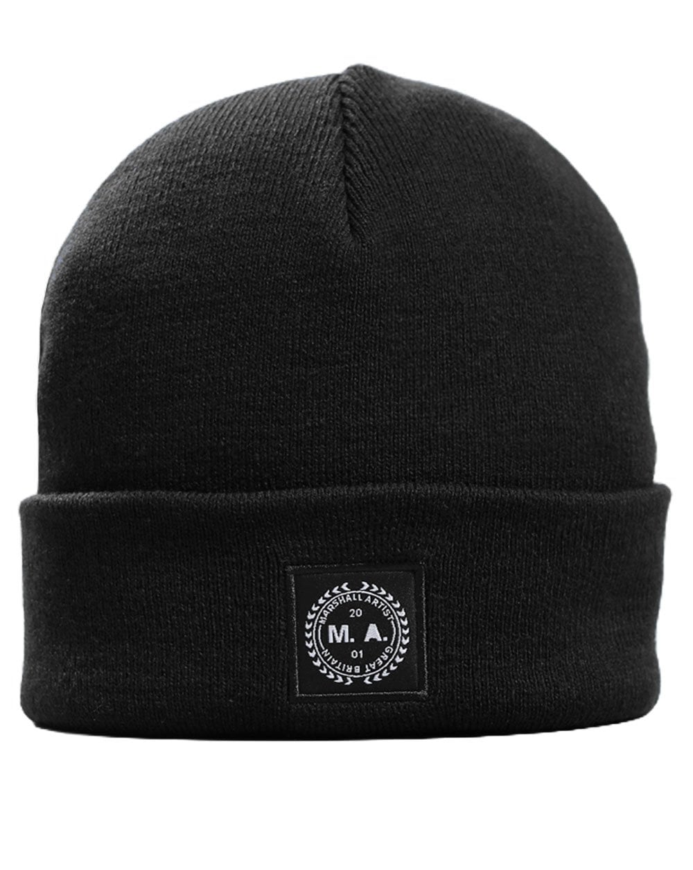 Marshall Artist Woven Badge Knit Beanie Black